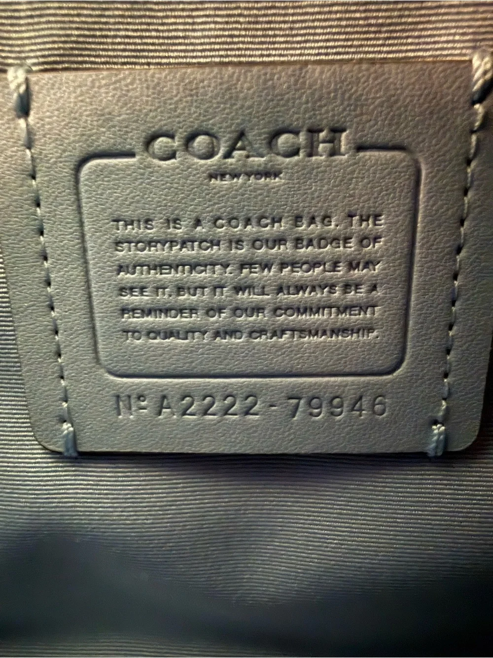 Coach Powder Blue Leather Satchel with Removable Strap